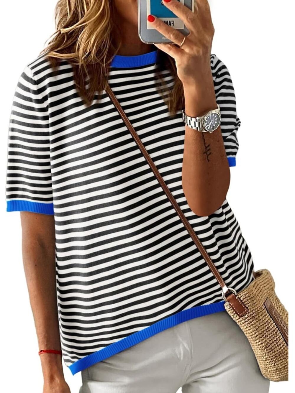 Dokotoo Striped Sweater Top Size L